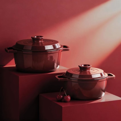 Cocotte En Fonte Ronde Navaris 24 Cm – Idéale Pour Mijotés Et Plats Savoureux, 3,5 L Avec Couvercle
