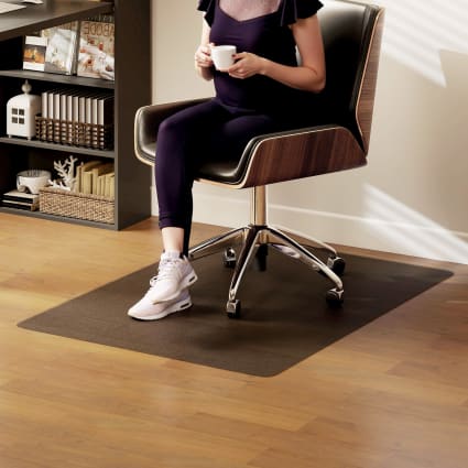Tappetino Trasparente Per Sedia Da Ufficio In PVC 1 Mm: Rotondo 50x50 Cm, Antiscivolo, Protegge Pavimenti