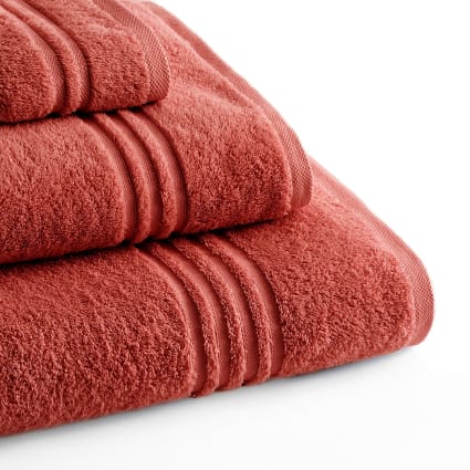 Asciugamani In Puro Cotone Morbido E Assorbente - Qualità Hotel, 500 G/m², Colore Terracotta, 80x200 Cm - Seconda Scelta Con Piccoli Difetti
