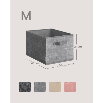 Compactor - Set Di 2 Scatole Pieghevoli Con Coperchio, Polipropilene Non Tessuto e Cartone, Large 40 x 50 x 25 cm, Small 30 x 43 x 19 cm, Gamma Boston | Leroy Merlin