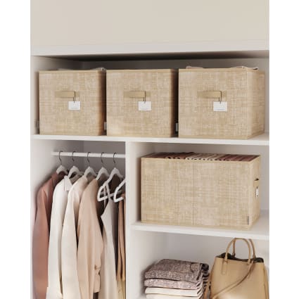 Set Di 4 Scatole Portaoggetti Pieghevoli Per Armadio - Con Finestra Trasparente E Linguetta - 40x27,5x17 Cm - Organizer Per Vestiti, Giocattoli, Biancheria - 2