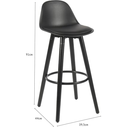 Set Di 2 Sgabelli Da Bar Seggioloni Cucitura Diamante Nero In Velluto Nero E Struttura In Acciaio Dec029834 86325663
