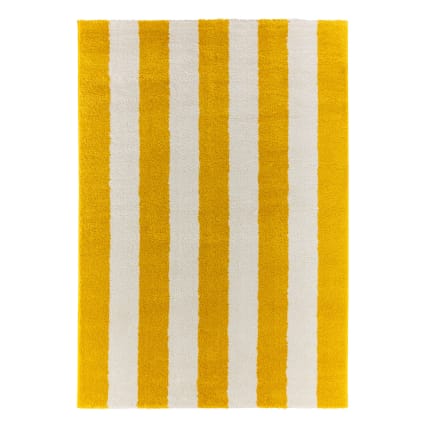 Teppich gelb und weiß gestreift - 120x160 cm Groovy