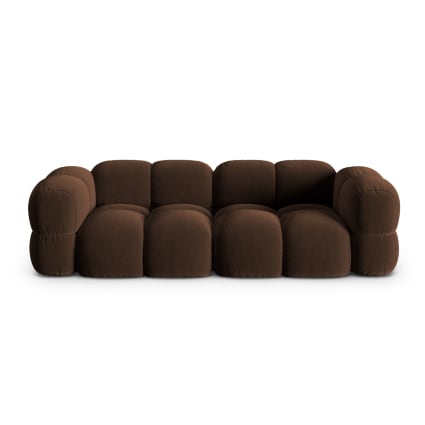 Canapé 4 places en velours chocolat
