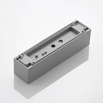 Lámpara de pared LED exterior de aluminio gris Lengo | Maisons du Monde