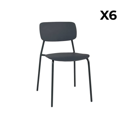 Table de jardin pliante métal 6 assises anthracite 140cm Amélia