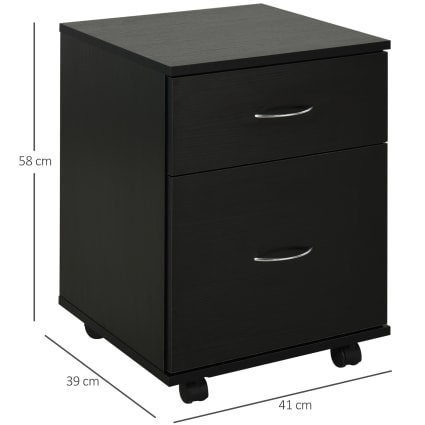 HOMCOM Cassettiera 5 Cassetti In Tessuto E Acciaio – 98x29x63 Cm, Struttura Robusta, Ripiano In MDF, Nero - 4