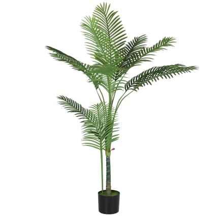 QAOUIEP Pianta artificiale di palma Areca da 1,8 m, con 17 tronchi, pianta artificiale prevasata con muschio realistico, per casa e ufficio, albero finto per interni ed esterni (confezione da 2 pezzi