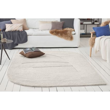 Grand Tapis Moderne En Laine Multicolore – Touffeté Main, Facile D’entretien, 5x8
