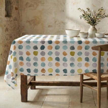 Fleckschutz-Tischdecke 100% Baumwolle Mehrfarbig 200x155 cm Gari