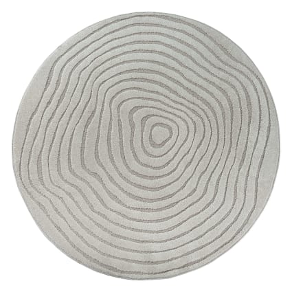 Teppich abstrakt Design, Grau, 160 cm rund Everest