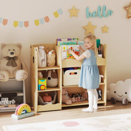 Meuble de rangement enfant MANA en bois blanc 3 tiroirs cubes sur roulettes