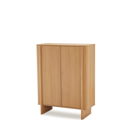 100 cm hoher Sideboard mit Türen aus natürlicher Eiche Finley