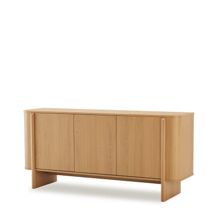 160 cm breites Sideboard mit Türen aus natürlicher Eiche Finley