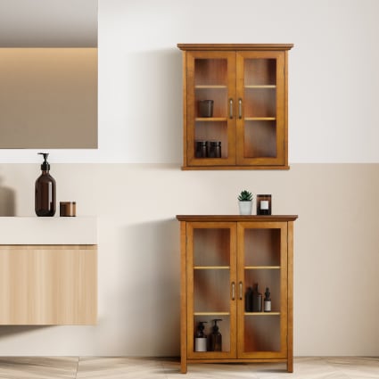 Armario de Baño de Pared con Puertas, 61cm, Marron-Avery cropped-5