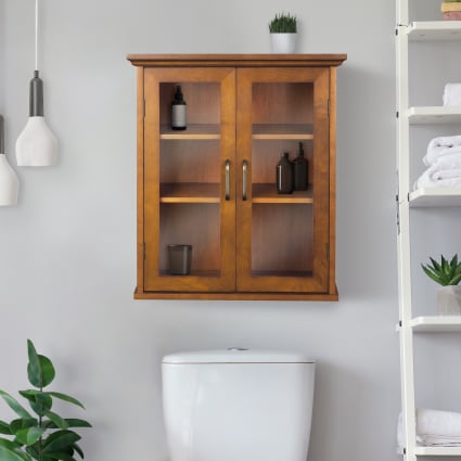 Armario de Baño de Pared con Puertas, 61cm, Marron-Avery cropped-8