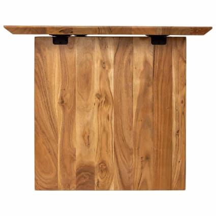 Mesa de comedor de madera marrón 160x90x76 alt. Cm cropped-3