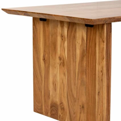 Mesa de comedor de madera marrón 160x90x76 alt. Cm cropped-5