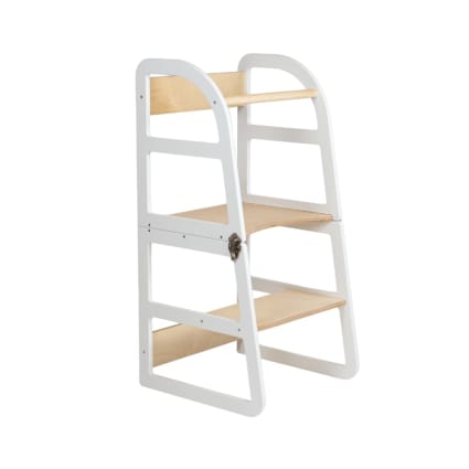 Tour d'observation Montessori 2-en-1 blanc transformable en table