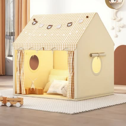 Tente Intérieure Enfant – Forme De Voiture, Pop-up, Cadre Métallique, Porte Rabattable, 110x75x70 Cm, Polyester