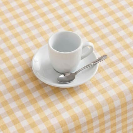 ABAKUHAUS Ape Tovaglia, Contour Petali Bees Combs, Rettangolare per Sala da Pranzo e Cucina, 140 cm x 240 cm, Giallo e Marrone