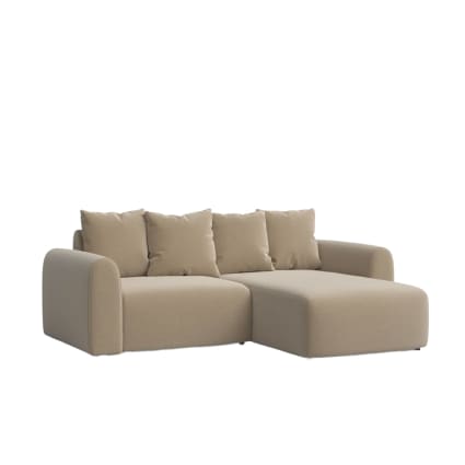Schlafsofa Leinen und Baumwolle Hellbraun Luna
