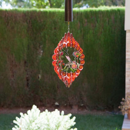 Mobile à vent design Crystal Tail vert - Jardin