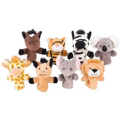 Fufafayo Main d'Animal de Ferme Puppet Jouet Interactif pour Enfantsadultes, Jeu de Rôle Narratif Puppet avec Bouche Mobile, Animal de Zoo Puppet pour Performance en Classe et Temps de Jeu