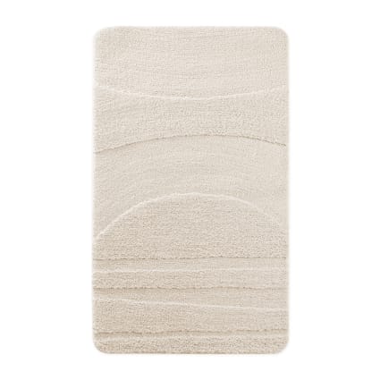 Badematte mit Relief cremeweiß 70x120 Marc