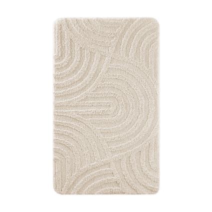 Badematte mit Relief cremeweiß 80x150 Fiete