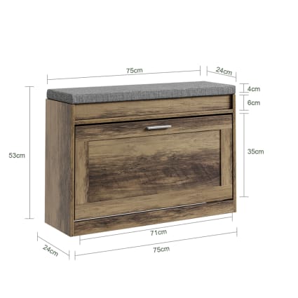 großer schuhschrank weiß Moimhear Schubladen-Schuhschrank, Stauraum, 4 Türen und 1 Schublade, mit verstellbaren Einlegeböden, weiß, Maße: 120x35x99cm Küche, Haushalt & Wohnen Farbe:Karamell