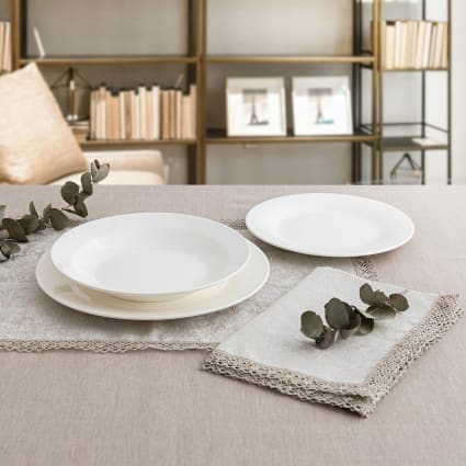 vajilla bidasoa blanca porcelana