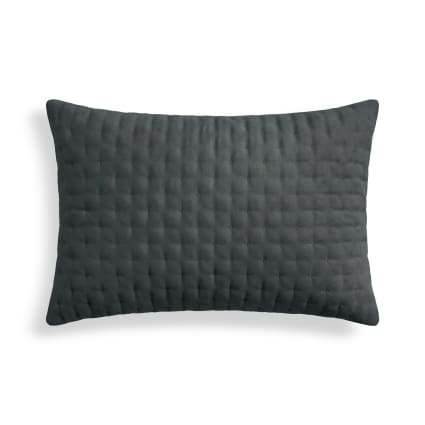 Gesteppter Kissenbezug grau 50x80 cm Pure