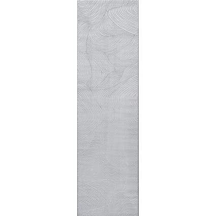 Teppich Wohnzimmer modern elegant, Grau, 80 x 300 cm Mila