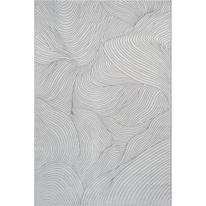 Teppich Wohnzimmer modern elegant, Grau, 160 x 230 cm Mila