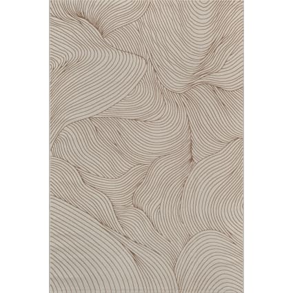 Teppich Wohnzimmer modern elegant, Beige, 160 x 230 cm Mila