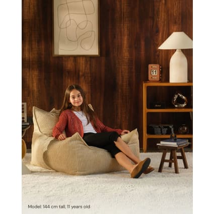 Club Sessel für Teenager aus Breitcord 56 x 90 x 82 cm, Brauner Zucker Corduroy