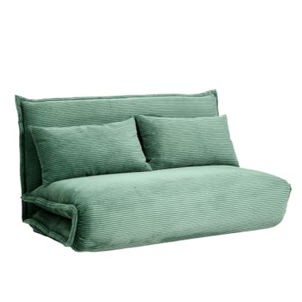 Schlafsofa aus Cord Grün