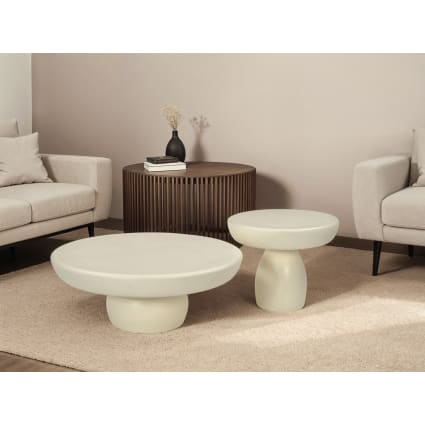 Couchtisch Dune Ø50cm, Cremeweiß