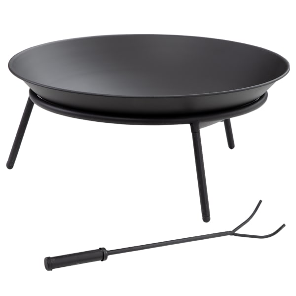 Outsunny - Brasero exterior 47x47x21 cm negro