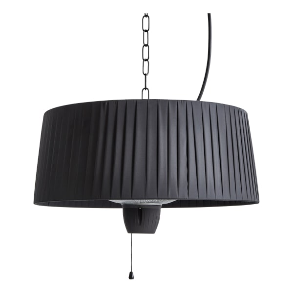 Beliani - Estufa de infrarrojos colgante de exterior 1500 w negro