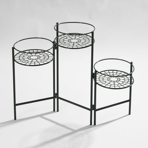 Maisons du Monde - Niasso - Soporte para macetas de hierro forjado verde