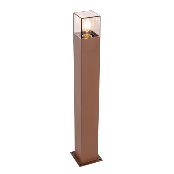 QAZQA - Denmark - Lámpara de pie exterior aluminio marrón óxido