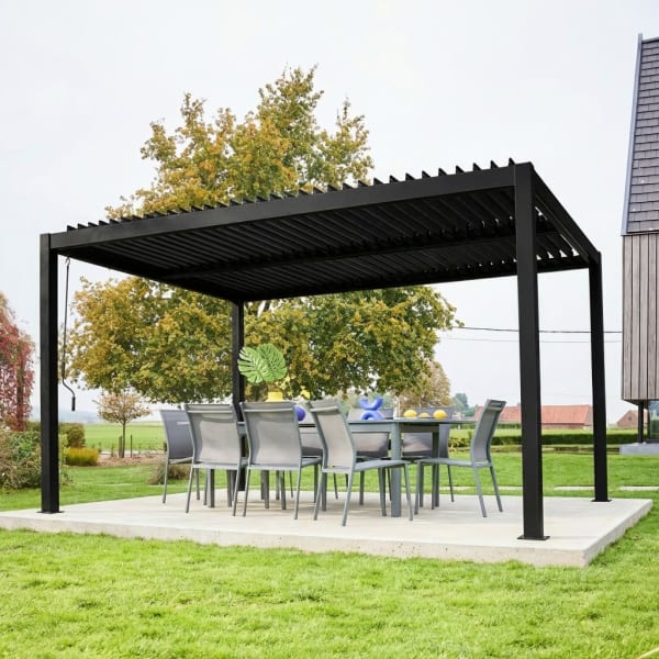 sweeek - Palace 4x3m - Pérgola bioclimática 3x4 m de aluminio y acero con lamas orientables