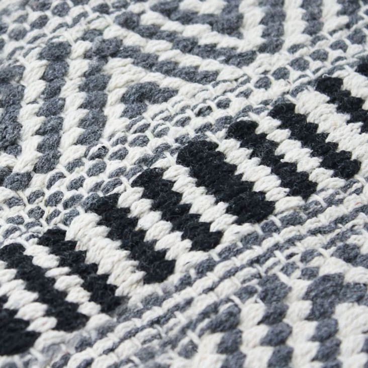 Tapis 100% coton blanc-noir 120x170-Terra cropped-4
