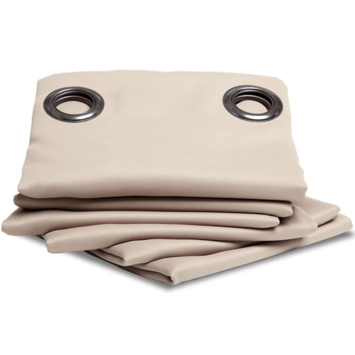 Rideau thermique occultant beige 140x350 cropped-2