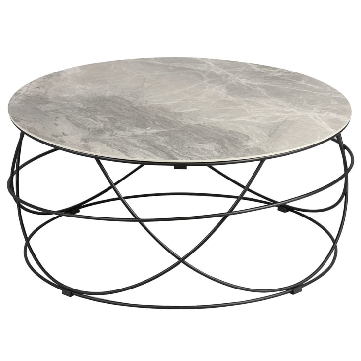 Table  basse ronde plateau céramique-Cathleen