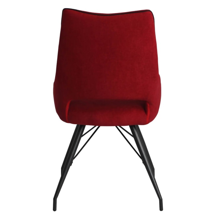 Lot  de 2 chaises tissu coloris rouge-Amado cropped-5