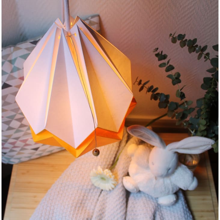 Suspension origami bicolore en papier taille M-HANAHI cropped-5
