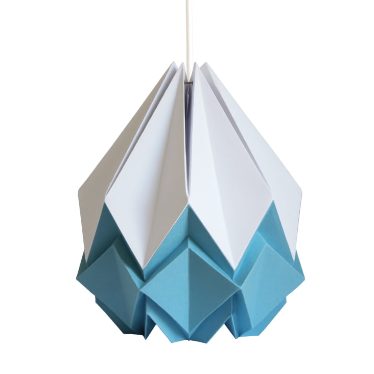 Suspension origami bicolore en papier taille M-HANAHI cropped-9